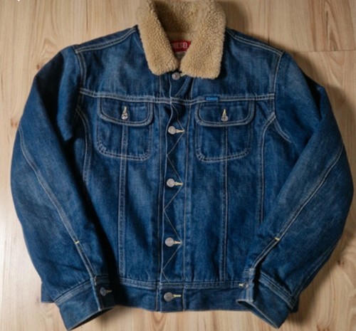 Giacca denim sherpa diesel - denim,