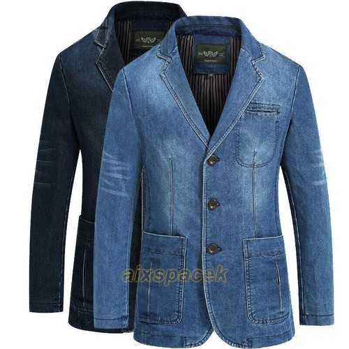 Blazer abito uomo cotone denim