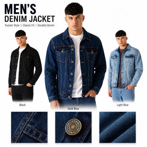 Giacca camionista uomo denim